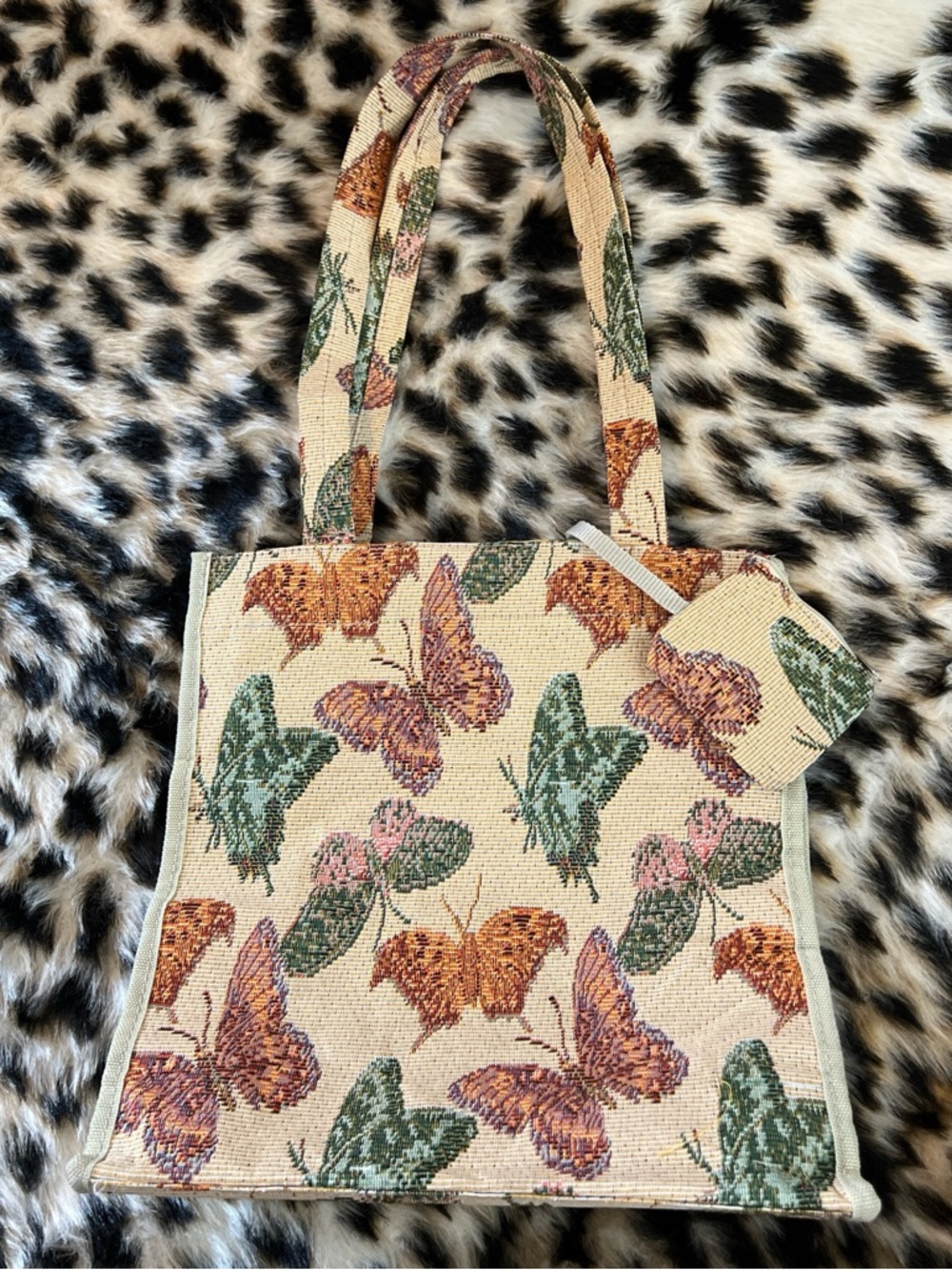 Butterfly Tapestry Tote Bag in Multi-Color